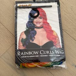 Halloween Rainbow Curls Wig