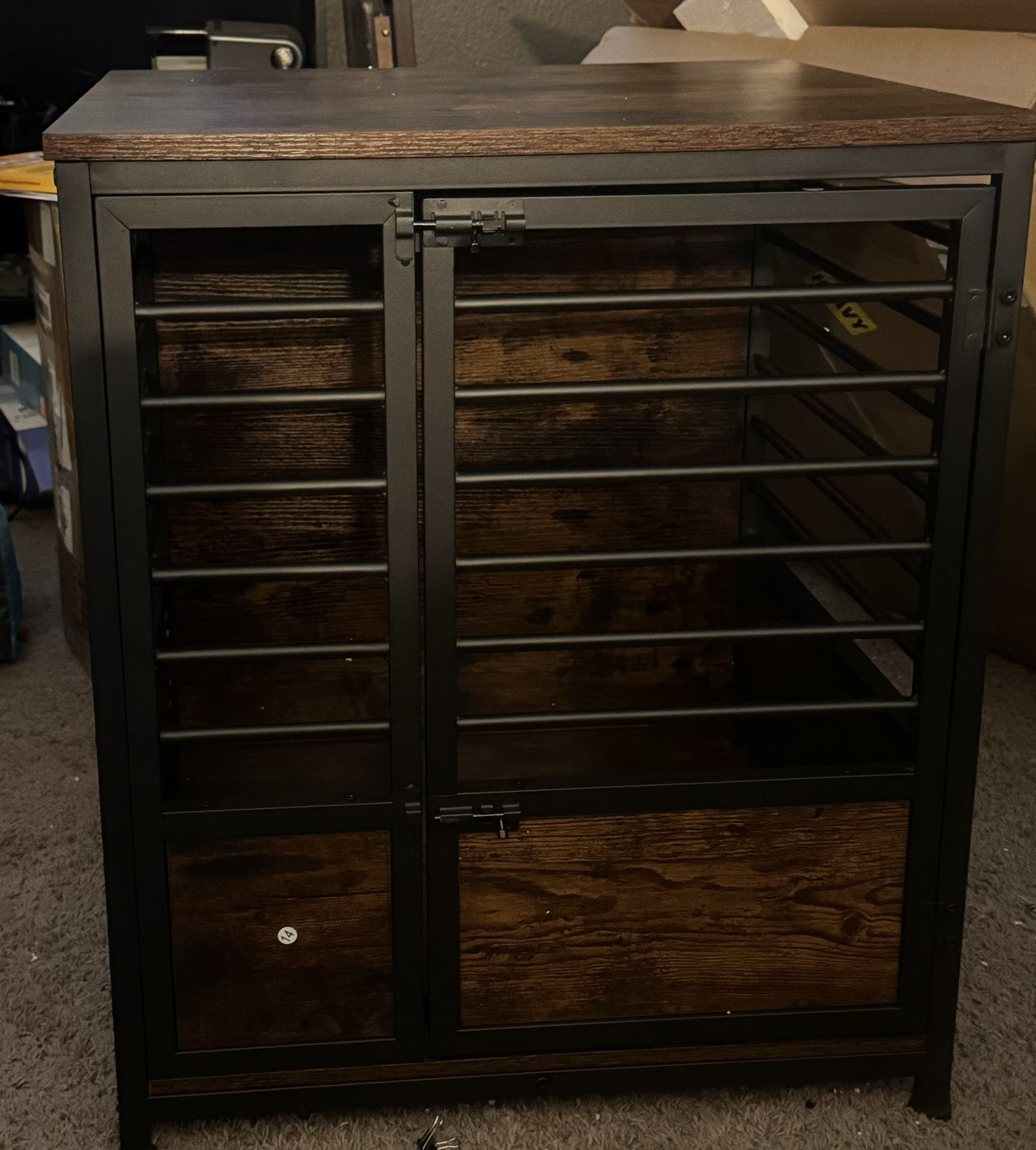 Heavy Duty Dog Cage Side End Table 