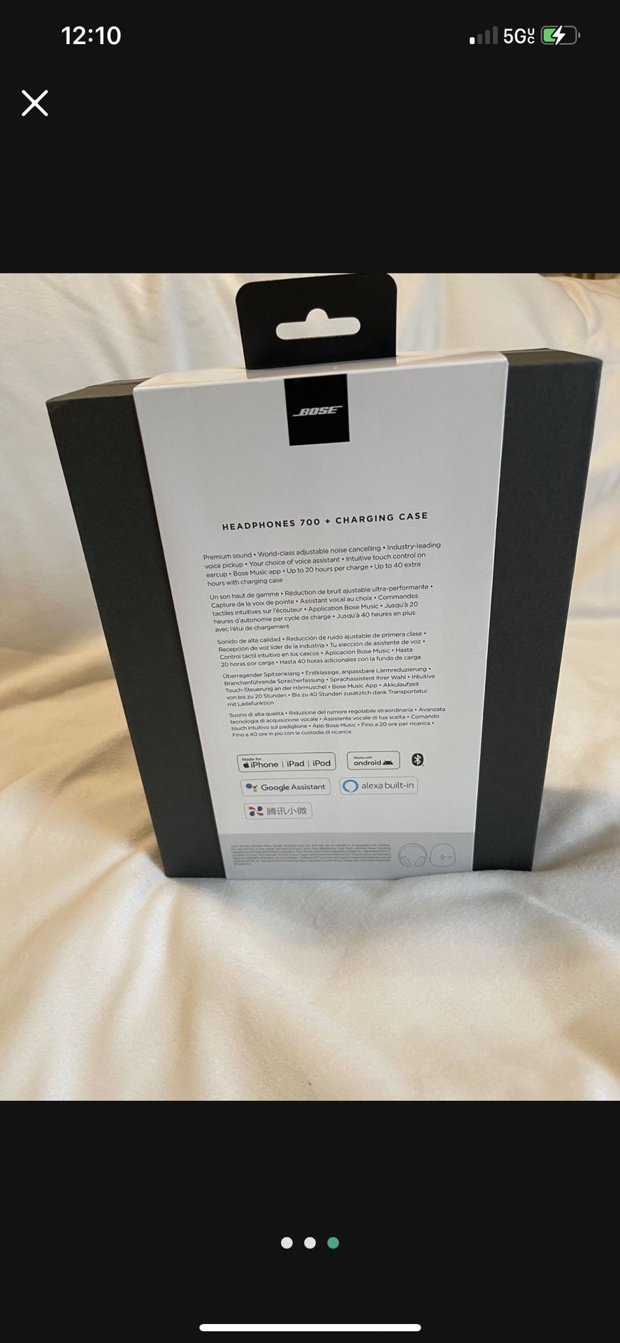 Bose Noise Cancelling Headphones 700 with Premium Charging Case