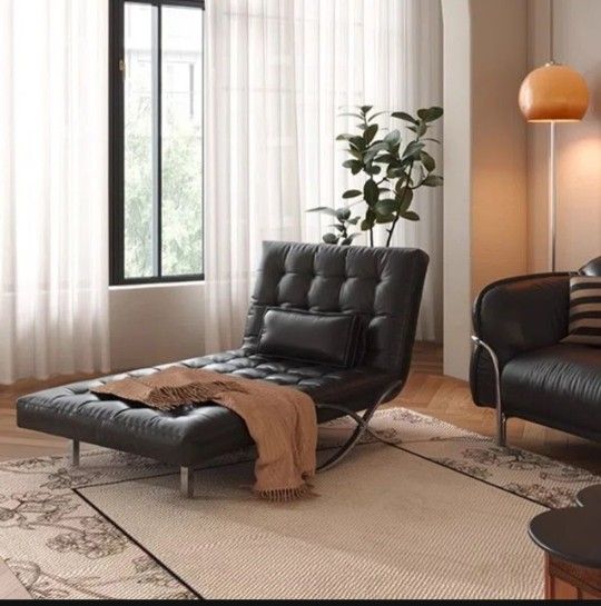 Faux Leather Reclining Sleeper Sofa