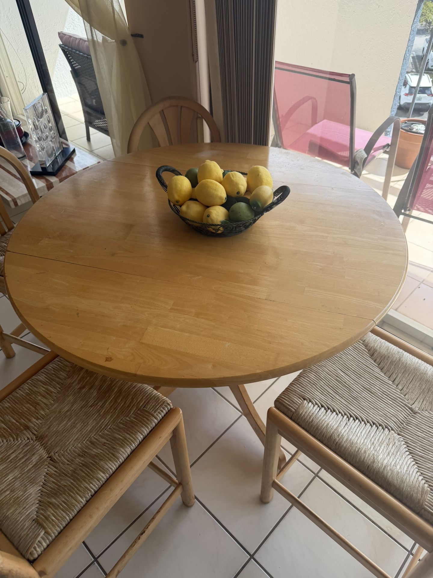 Wooden Table With Chair