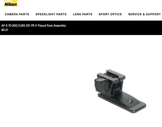 Nikon 70-200vr2 Tripod Foot Assembly