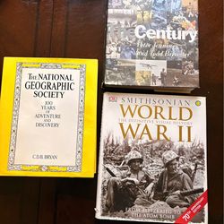 Essential History Hardcover Set: World War II, The Century, & National Geographic 100 Years