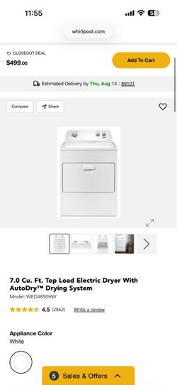 Whirlpool dryer