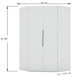 Manhattan Comfort Armoires 2.0 Corner Wardrobe Closet