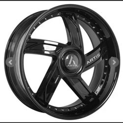 24" Artis Wheels Vestavia XL Gloss Black Rims