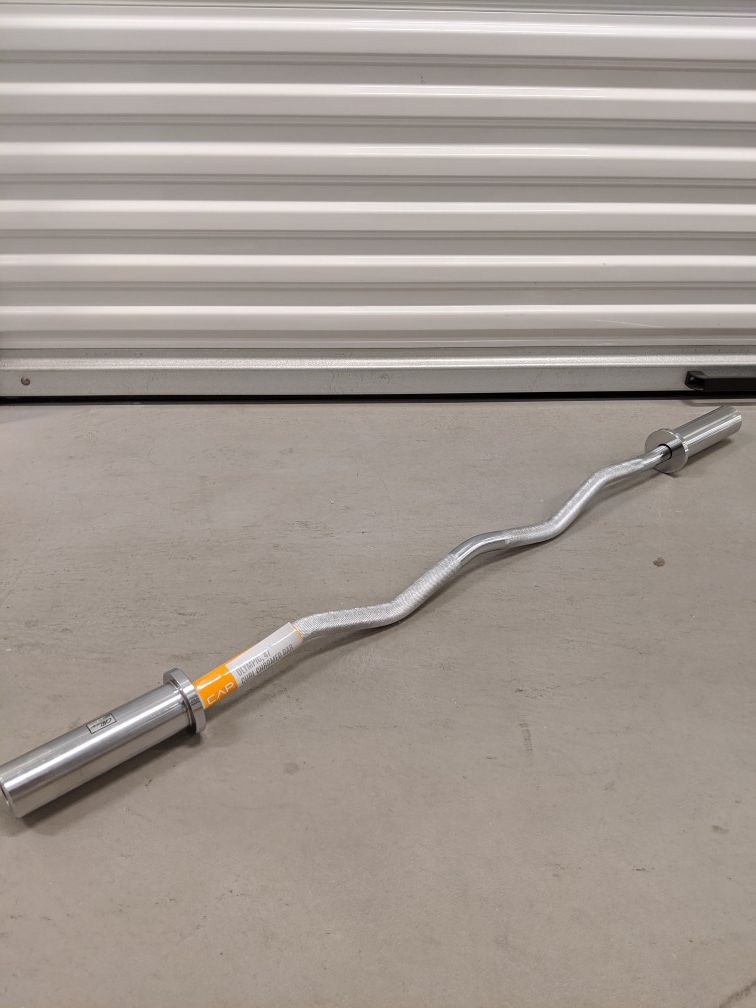 CAP 47" Olympic Curl Bar Chrome w Collars - BRAND NEW