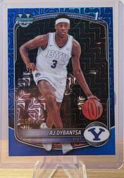 2025 AJ Dybantsa 1st Bowman Blue Color Match Mojo Refractor /150