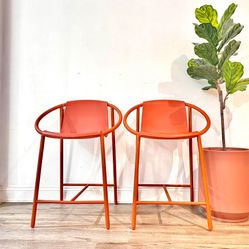 Brand new Umbra RINGO COUNTER STOOL orange / black  sold separately  retro mimilist  modern contempo