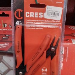 CRESCENT 4" PRECISION MINIATURE WIRE CUTTER & PLIERS SET 