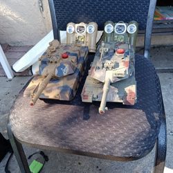 Two Remote Control Tank RCs With Accessories Read Description