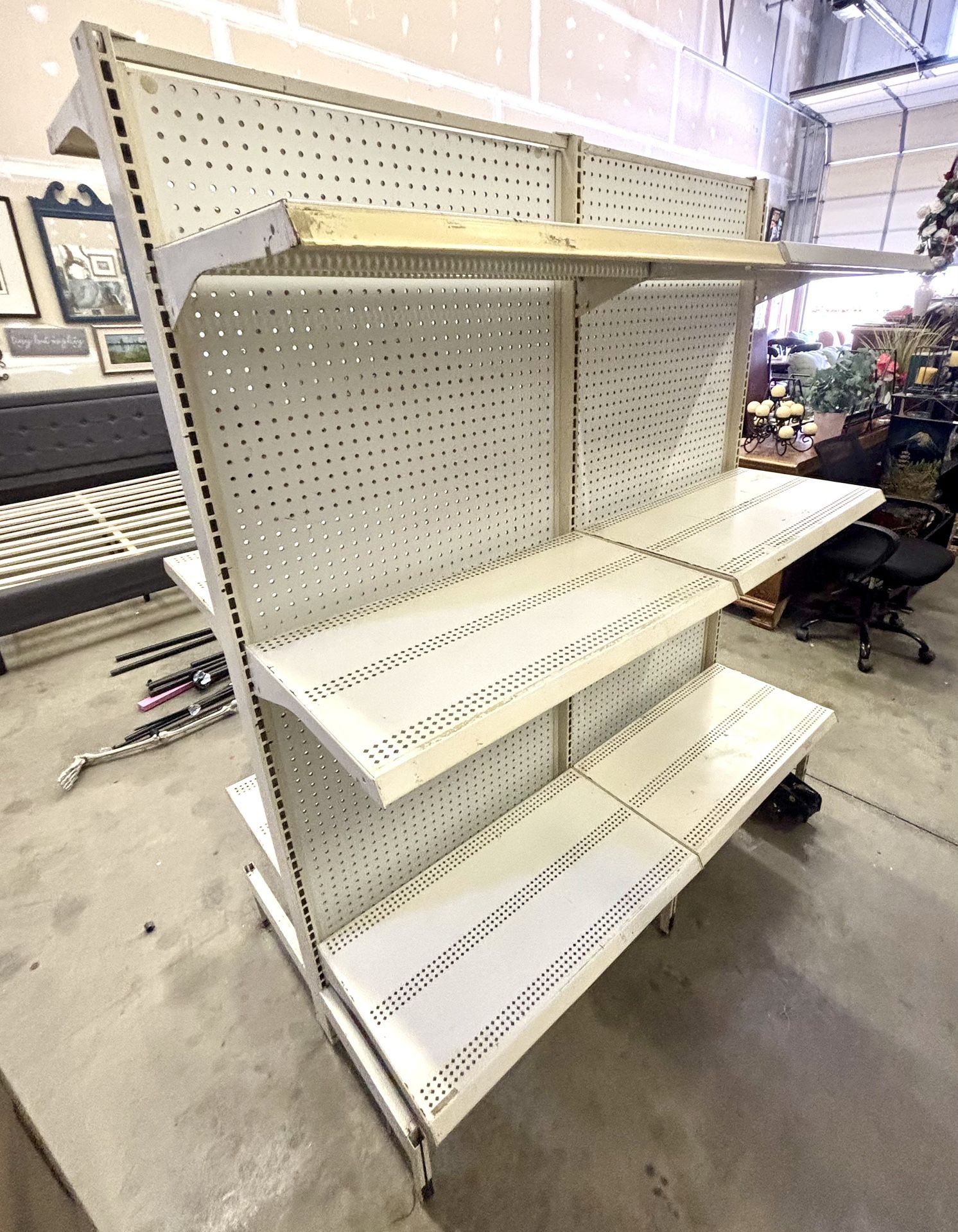 ULINE Double-Sided Gondola Unit - Commercial Shelving - Retail - 11 Shelves