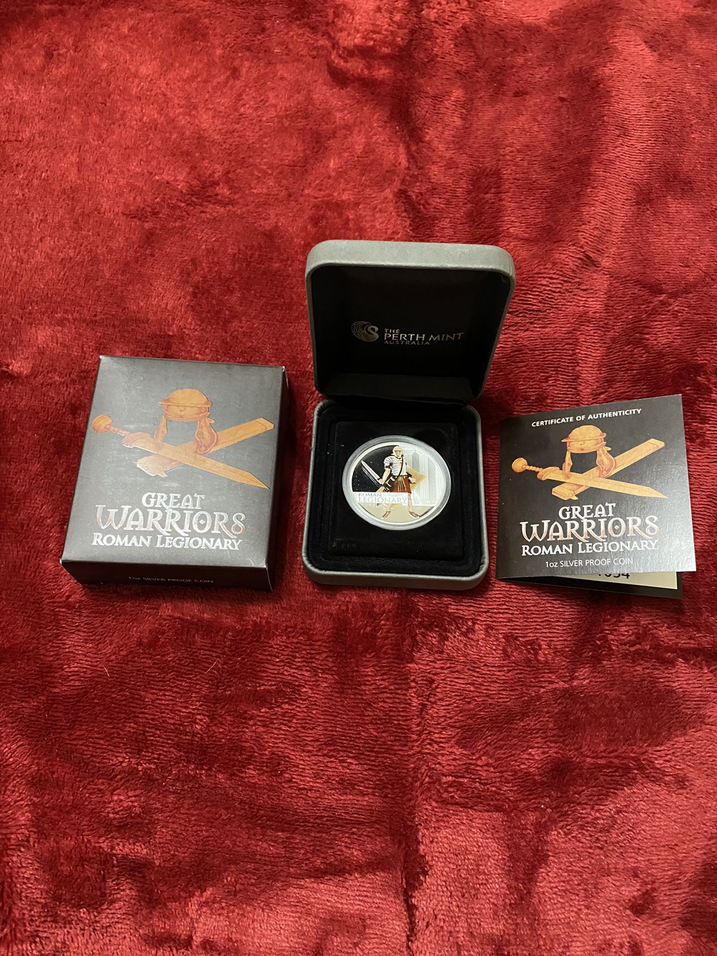100% Pure Silver Proof Coin Roman Legionaries