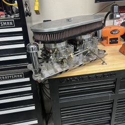 Chevy 409 Heads And Intake. 