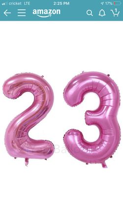 Pink Number 23 Balloons