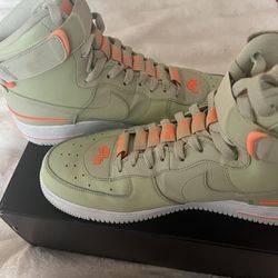 Green And Orange Nike Air Force Ones 