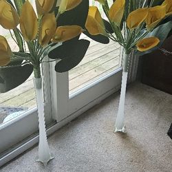 Two Lily Flower Vases