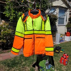 New Safty Line Class 3 Level 2 Construction Jacket