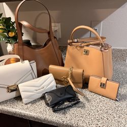 Purses, Wallets And 2 Pairs Of Sunglasses