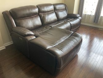 3 Pieces power reclining leather sofa set