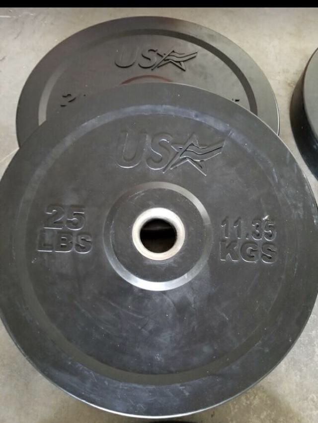 2 25 pound bumpers /weight plates