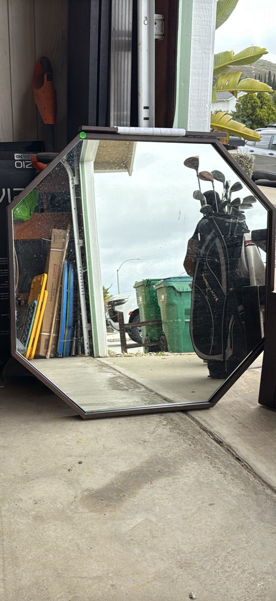 Large octagonal mirror-Crate and Barrel