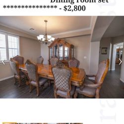 Dining Room Table and China