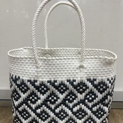 Woven Plastic Handbags Multicolor