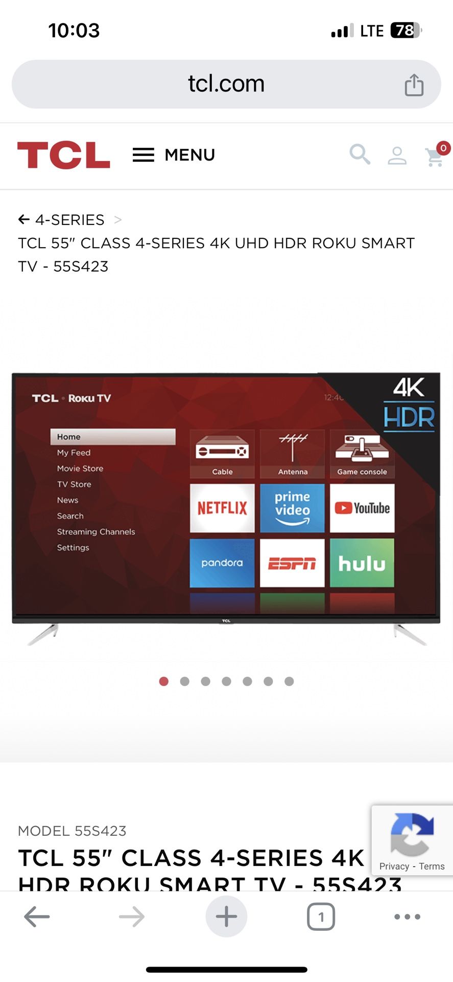 TCL 55 Television 