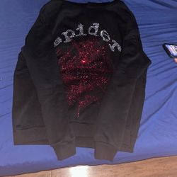 Sp5der Hoodie With Rihnstone