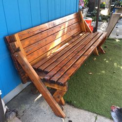 Bench Into Picnic Table Set 