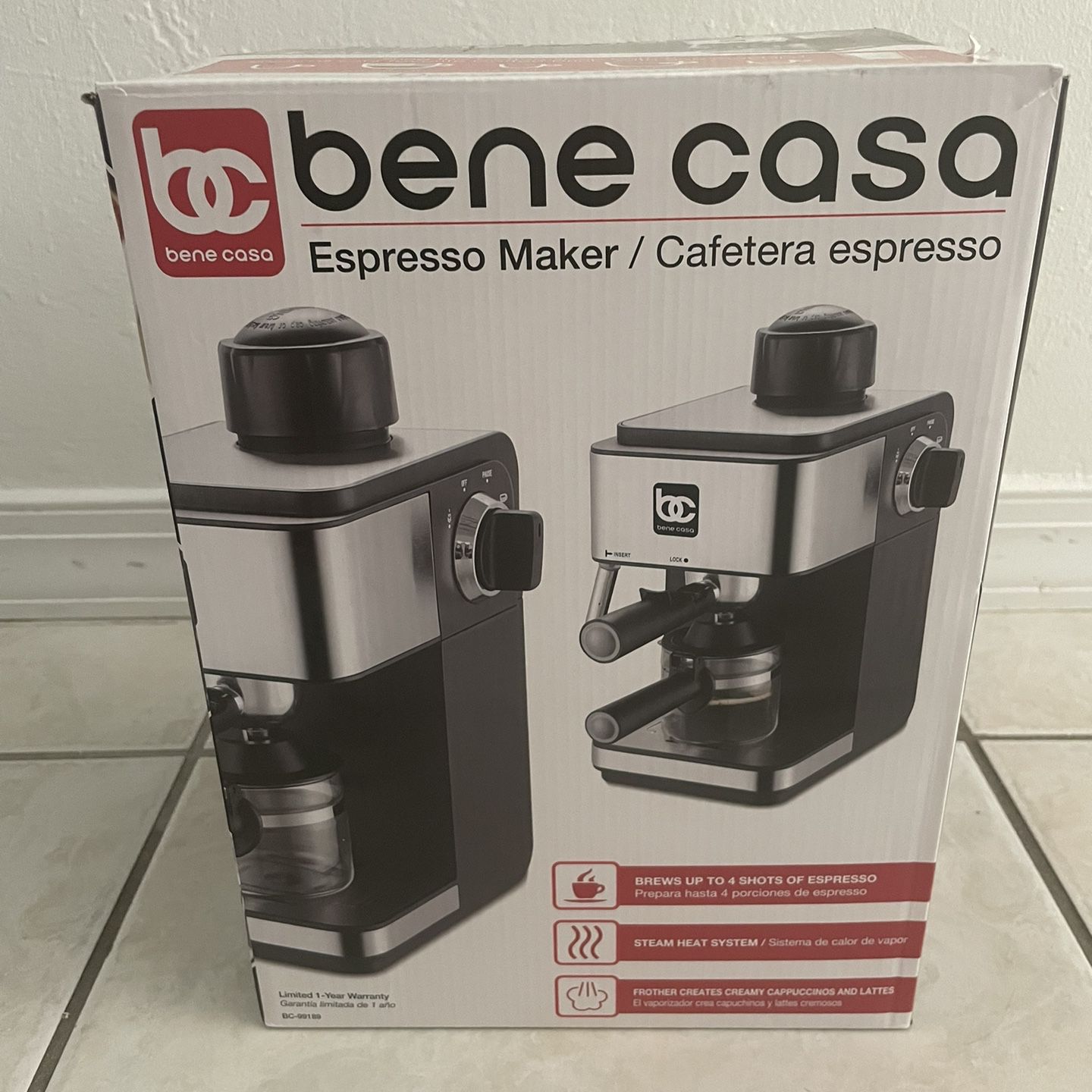 Bene Casa BC-99189 Espresso Maker, 4-Cup for Sale in Miami, FL - OfferUp