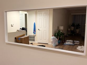 Large Rectangular Wall Mirror White Frame