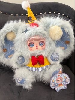 Mocici Adventure Doll Series 800% Plush blue bunny with Laser Eyes