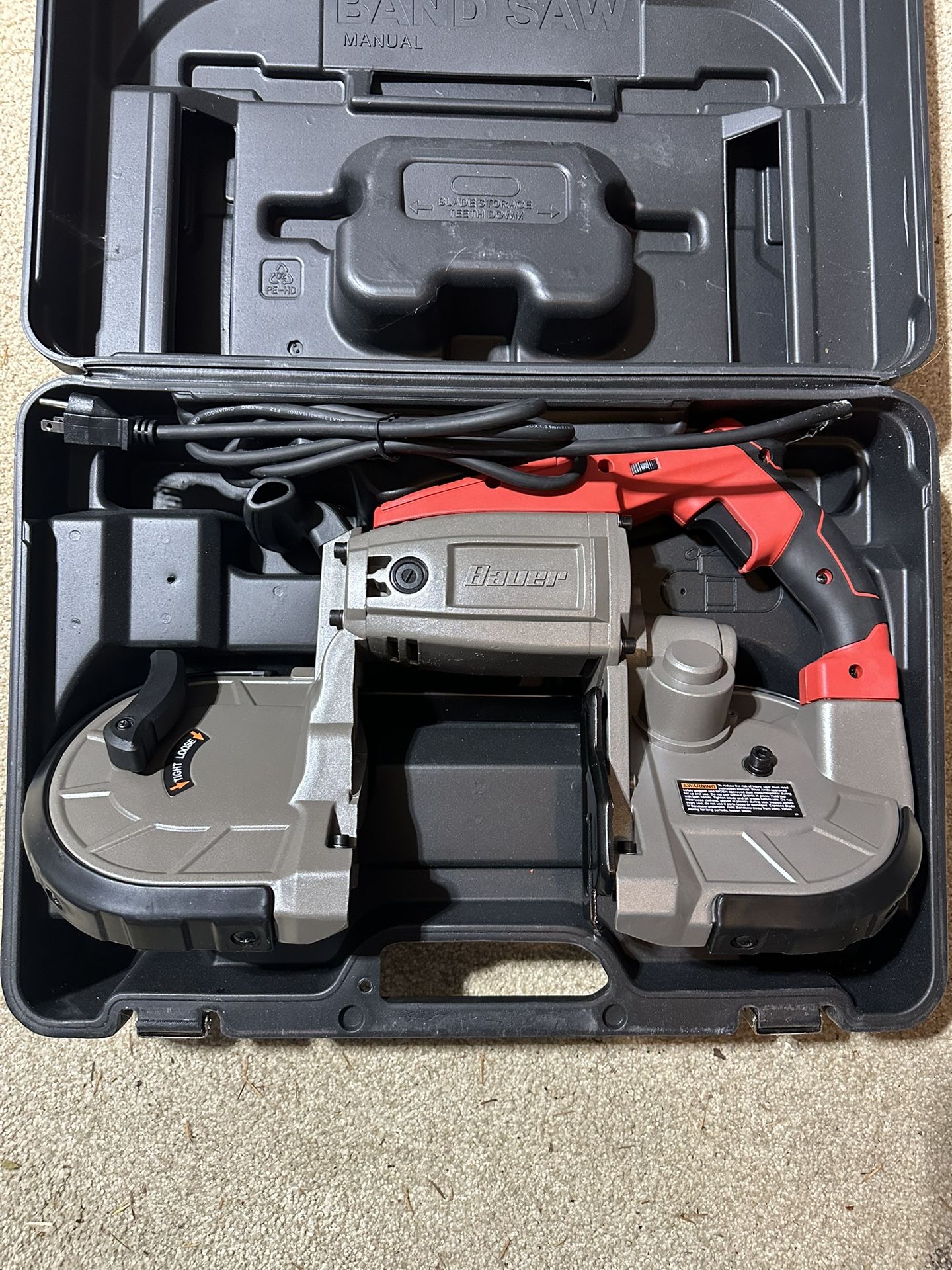 BAUER 10 Amp Deep Cut Variable-Speed Band Saw