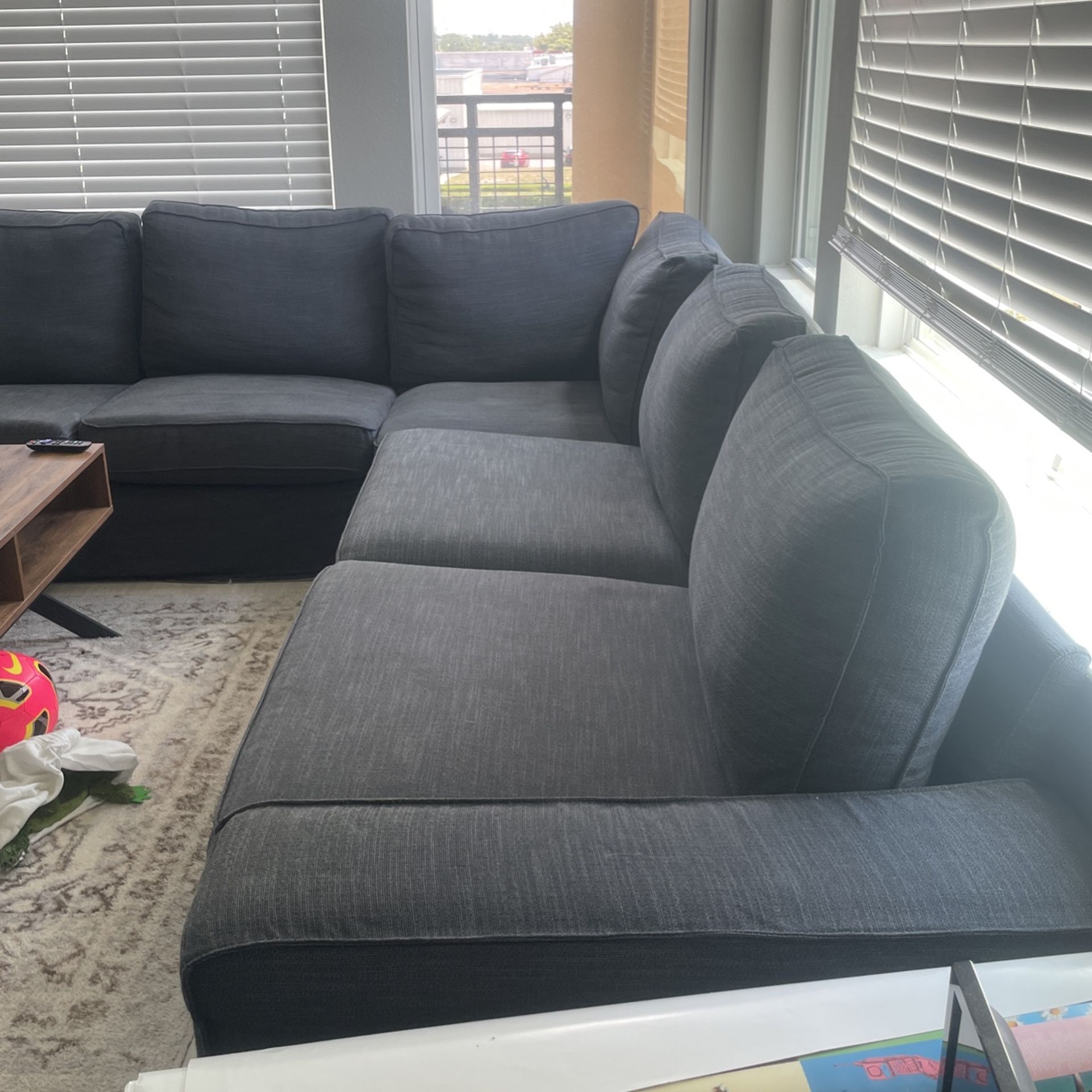 Large L Shaped Couch. Must Take Apart And Move Yourselves