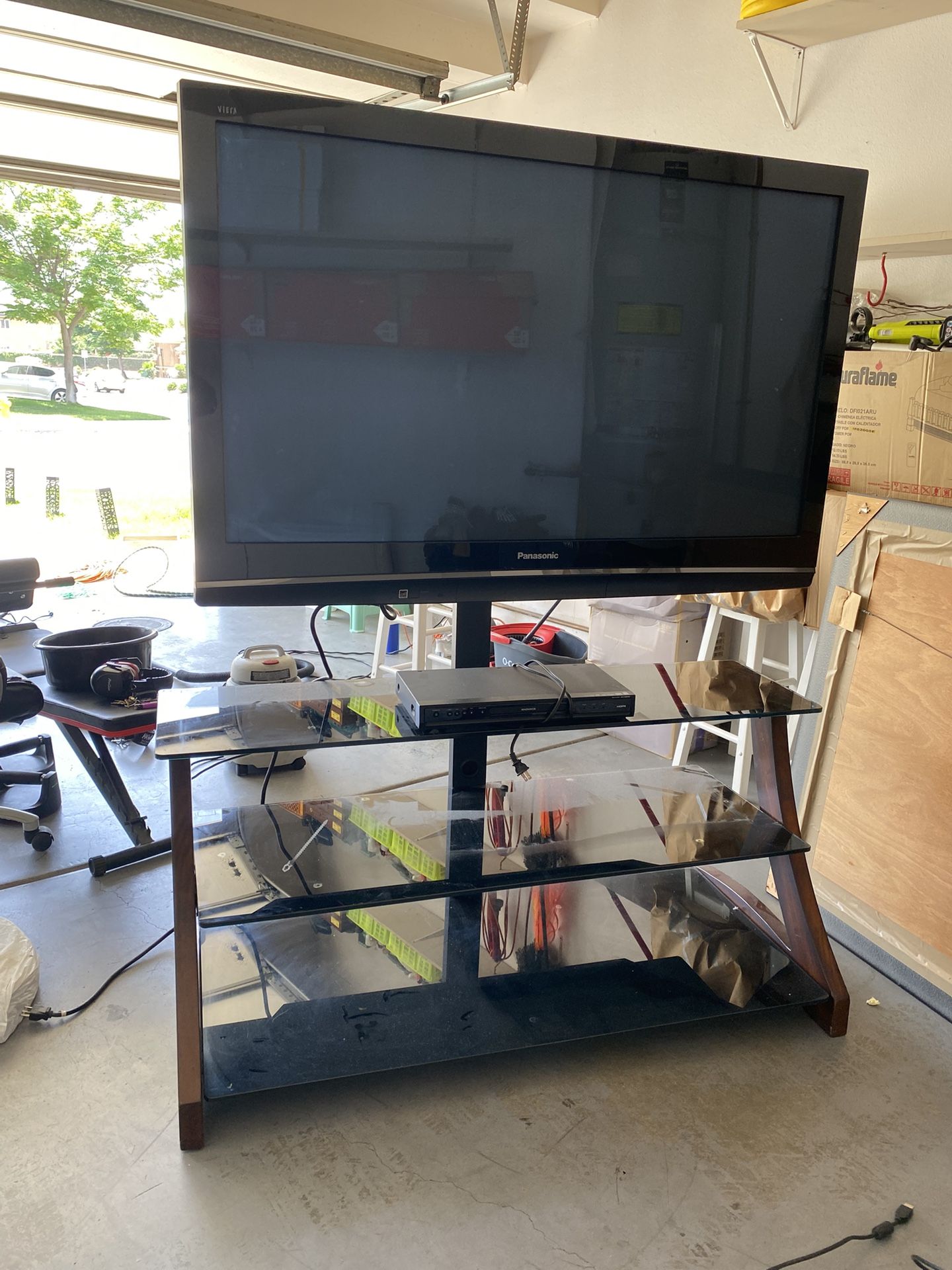 Panasonic 50 Inch TV + Entertainment Center