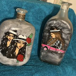 Hand painted bottles