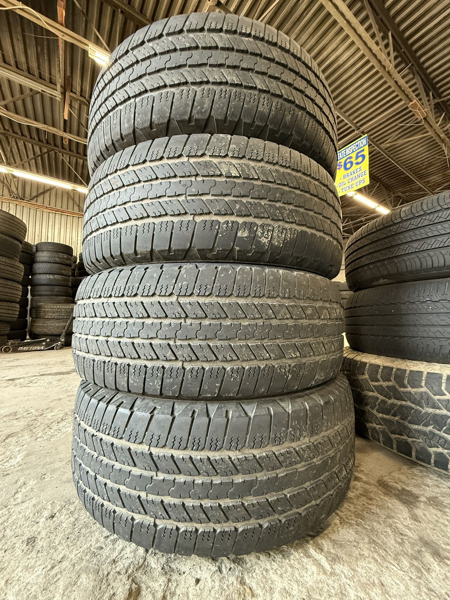 4 Used 275/55/20 Goodyear wrangler RSA Tires