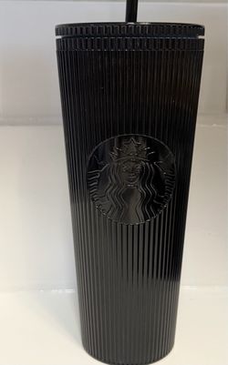 Starbucks Black Ribbed Cold Cup Tumbler
