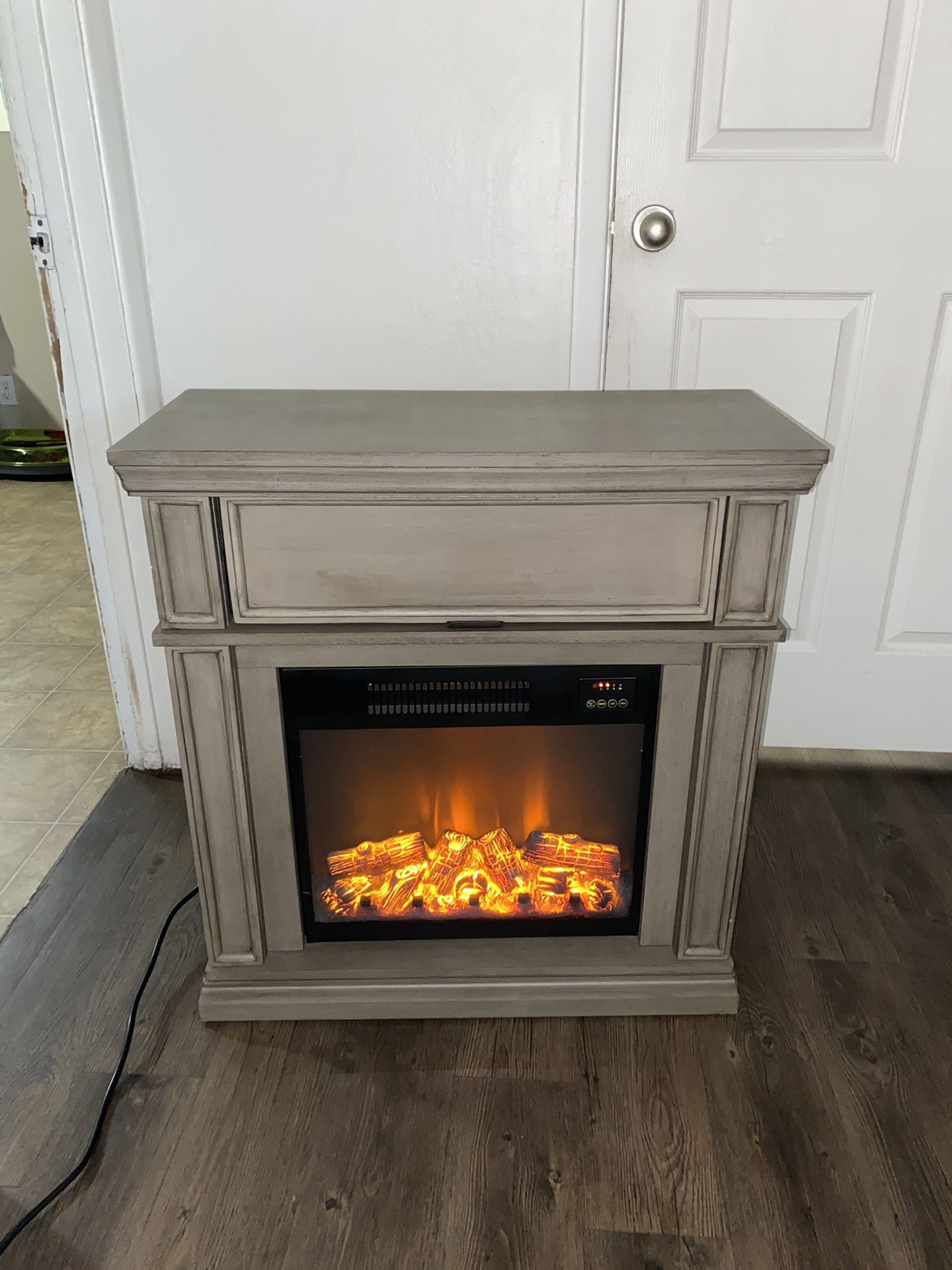 Small Gray Electric Fireplace 🔥 Tv Stand