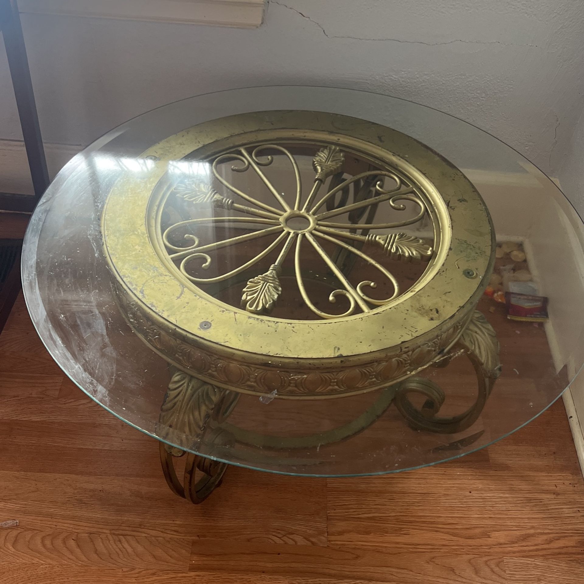 Beige Round Table