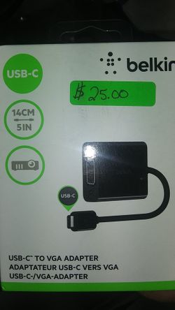 BELKIN USB-C TO VGA ADAPTER! BRAND NEW IN BOX!