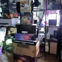 TECH & HOME BUNDLE (Govee, Microphone, Space heater, Projector, Security camera)