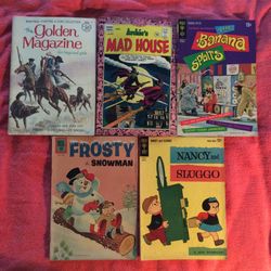 LOT OF 5 1960s 1971 COMIC BOOKS ARCHIE BANANA SPLITS FROSTY NANCY SLUGGO