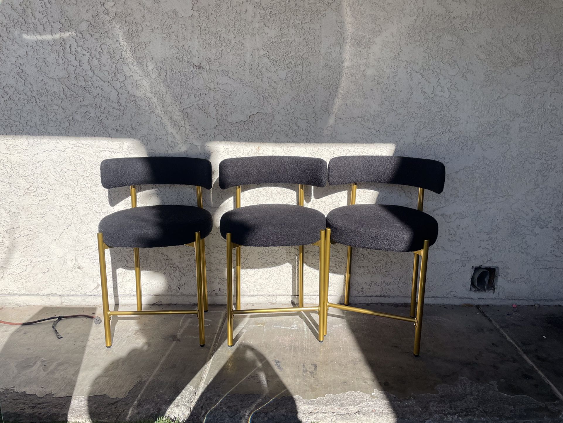 Set of 3 Najira Upholstered Counter Stools