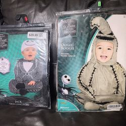 Nightmare Before Christmas Jack Skellington & Oogie Boogie Toddler Costumes 