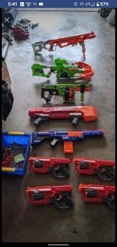 All Nerf guns pictured