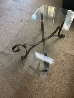 Glass coffee table