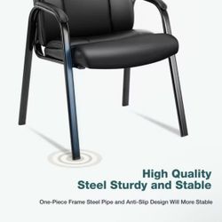 JHK Leather Waiting Room Chairs No Wheels